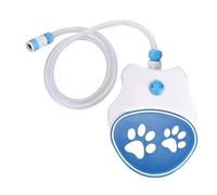 Dog Water Fountain Toy, Outdoor Pet Sprinkler, Easy-Press Paw Activated Dispenser, Soft Hose Attachment, Sturdy Splash Design, Made of PVC Abs Material, 10.43x8.27x3.15in