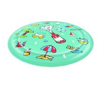 Dog Water Play Mat, Pet Sprinkler Pad, Outdoor Splash Toy, Thickened PVC Material, 1/2 Inch Hose Compatible, Pool Playground Backyard Use, 100cm/39.37 Inches, Blue, 1 Piece