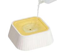 Dog waterBowl - 37oz Large Capacity No Drip Dish, Spill Proof Slow waterBowl with Non-Slip Base for Puppy Drinking Floor Car Crate Travel | Crate Training waterStation, Car Road Trip Hydration