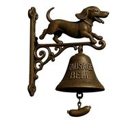 Dog Welcome - Halloween Witch | Dog Alert Bell, Witch Dachshund Welcoming Doorbells, Hangable Manual Ring Decorative Bell for Opening Home Wall Housewarmings Garden Fence Shop