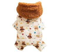 Dog Winter Coat, Warm Dog Jacket, Soft Cat Coat with Hood, Puppy Sweater, Cute Small Dog Clothes, Dog Coat with Traction Buckle, Hooded Dog Jacket for Winter, Winter Coat for Small Dog