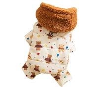 Dog Winter Coat, Warm Dog Jacket, Soft Cat Coat with Hood, Puppy Sweater, Cute Small Dog Clothes, Dog Coat with Traction Buckle, Hooded Dog Jacket for Winter, Winter Coat for Small Dog