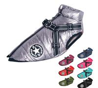 Dog Winter Coat with Zipper Warm Fleece Dogs Snowsuit Windproof, 3 in 1 Winter Jacket, Dog Coat with Harness Built in (#2,Medium)