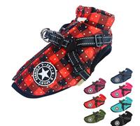 Dog Winter Coat with Zipper Warm Fleece Dogs Snowsuit Windproof, 3 in 1 Winter Jacket, Dog Coat with Harness Built in (#4,Medium)