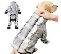 Dog Winter Snowsuit - Cold Protection Puppy Clothes for Hiking | Fabric Material with Silver Black Design, Daily Walks Backyard Camping, Picnic Park Garden Lawn Outings, Pet Parents Animal Lovers Gear