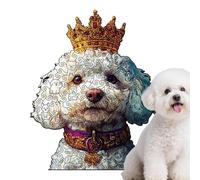 Dog Wood Puzzles - Stress Relief Jigsaw, Special Animal Brain Teaser with Intricate Pieces, Premium Natural Basswood, Cut Precision Fit, for Adult Game Nights and Home Office Decor