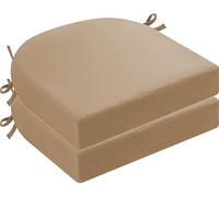 DOGACA Cojin for Silla de Exterior Impermeables, Cojines de Asiento Decorativo en Forma de U con Correas y Cremallera, for Patio, Jardín, Camping, Uso Interior y Exterior(9,2pcs:40 * 40 * 5cm)