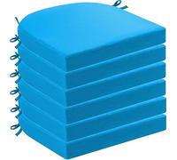 DOGACA Cojin for Silla de Exterior Impermeables, Cojines de Asiento Decorativo en Forma de U con Correas y Cremallera, for Patio, Jardín, Camping, Uso Interior y Exterior(12,6pcs:45 * 45 * 5cm)