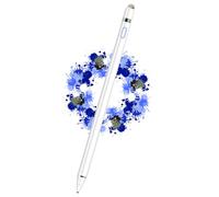 DOGAIN - Lápiz capacitivo para iPad, lápiz táctil con doble función táctil, lápiz digital activo de punta fina compatible con iPad/Pro/Air/Mini/iPhone/Samsung/iOS/Android y más, color blanco