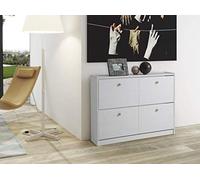 Dogar Zapatero Tabac Blanco Lavado, de 2 Trampones 80 x 110 x 23 cm (Alto, Ancho,Fondo)