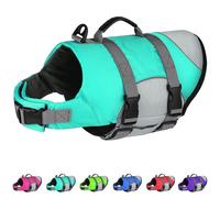 Dogcheer Chaleco salvavidas para perro, estilo deportivo, chaleco salvavidas para nadar en barco con rayas reflectantes, chaleco de seguridad Ripstop, chaleco flotante para mascotas, chaleco flotante
