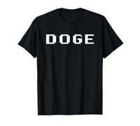 DOGE Black Shirt - White Block Gaming Letters, Camiseta negra Camiseta