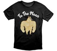 Doge to The Moon Dogecoin Crypto T Shirt Black 3XL