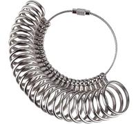 DoGeek Medidor Anillos Ring Sizer para Medir Dedos de Tamaño para Anillos Tamaños A-Z Metal/Acero/plástico (circulo)