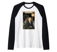 Dogen Zenji Monje Budista Meditación Arte Tradicional Japón Camiseta Manga Raglan