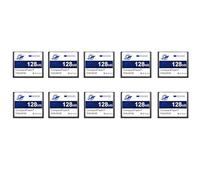 Dogfish 10 Pack 128MB Tarjeta de Memoria Compact Flash Industrial CF Memory Card Tipo I de Alto Rendimiento FAT16 para Equipos Industriales y Cámaras Digitales Antiguas