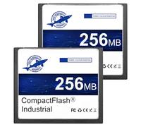 Dogfish 2 Pack 256MB Tarjeta de Memoria Compact Flash Industrial CF Memory Card Tipo I de Alto Rendimiento FAT16 para Equipos Industriales y Cámaras Digitales Antiguas