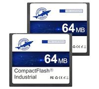 Dogfish Tarjeta de Memoria Compact Flash 64MB 2PACK, Industrial CF Memory Card, para Cámaras Antiguas DSLR y Equipos Industriales