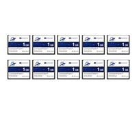Dogfish Tarjeta de Memoria CompactFlash 1GB 10PACK, Industrial CF Memory Card, para Cámaras Antiguas DSLR y Equipos Industriales