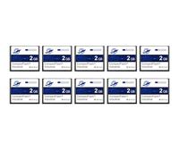 Dogfish Tarjeta de Memoria CompactFlash 2GB 10PACK, Industrial CF Memory Card, para Cámaras Antiguas DSLR y Equipos Industriales