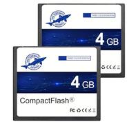 Dogfish Tarjeta de Memoria CompactFlash 4GB 2PACK 133X, CF Memory Card para Cámaras Antiguas DSLR, Alta Velocidad de Transferencia