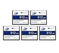 Dogfish Tarjeta de Memoria CompactFlash 512MB 5PACK, Industrial CF Memory Card, para Cámaras Antiguas DSLR y Equipos Industriales