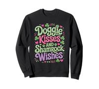 Doggie Kisses and Shamrock Wishes Cute Irish Dog Lover Sudadera