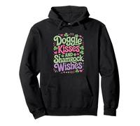 Doggie Kisses and Shamrock Wishes Cute Irish Dog Lover Sudadera con Capucha