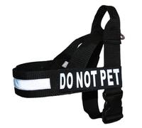 Doggie Stylz NO Pet Correa de Nailon arnés de Servicio para Perro, no guía de Ayuda Viene con 2 Parches Reflectantes NO Pet extraíbles. Mide a tu Perro Antes de Realizar el Pedido.