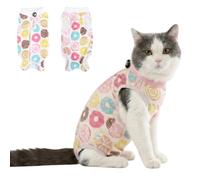 DoggieKit Body de Recuperación para Gatos Traje de Recuperación para Gatos Ropa Después de la Cirugía para Gatitos Body Gata Esterilizacion Pijama Contra Lamer E-Collar Alternativa Heridas Abdominales