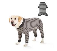 DoggieKit Traje de Recuperación para Perros Después de la Cirugía, Protector de Heridas Abdominales para Perros Hembras y Machos, Body postoperatorio Perro, Anti-Lamido (Gris, M)