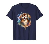 Doggies Unlimited Perro Spaniel Tibetano Acuarela Obra de Arte Camiseta Unisex-niños Multicolor T-Shirt Manga Corta S