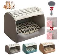 Doggocomfy Cozy Dog House,Cozy Dog House Bed,Foldable Warm Dog Bed with Cover Cave,Dog Beds For Small Large Dogs Cats (Gray, XL)