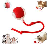 Doggocomfy - Pelota Interactiva Chewie Viral Rodante para Perros y Gatos, Bola de Juguete Recargable Automática de 360° para Mascotas Grandes y Pequeñas (Rojo)