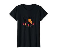 Doggone Happy: Cara de Cachorro juguetona Amante de los Perros Camiseta, Mujer, Negro, XXL