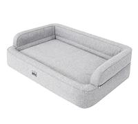 Doggy Cama para perros, cama para gatos, sofá para perros, funda extraíble, cesta para perros, cojín para perros, muebles para animales, cama para perros, plazas para dormir, XL: 96 x 62 cm, cenizas
