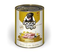 DOGGY Dog Paté Aves Puppy/Junior, 6 x 800 g, comida húmeda para perros jóvenes, sin cereales, con aceite de salmón y mejillón de labios verdes, comida para perros con patatas y zanahoria, fabricado en