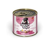 DOGGY Dog Paté Conejo Sensitive, 6 x 200 g, Comida húmeda para Perros, sin Cereales, con Aceite de salmón y mejillón de Labios Verdes, pienso Completo Especialmente Bien tolerado, Fabricado en