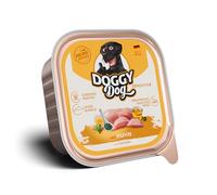 DOGGY Dog Paté Huhn Sensitive, 10 x 150 g, comida húmeda para perros, sin cereales, con aceite de salmón y mejillón de labios verdes, pienso completo especialmente bien tolerado, fabricado en Alemania