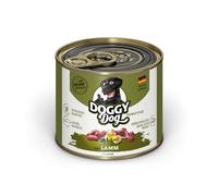 DOGGY Dog Paté Lamm Sensitive, 6 x 200 g, Comida húmeda para Perros, sin Cereales, con Aceite de salmón y mejillón de Labios Verdes, pienso Completo Especialmente Bien tolerado, Fabricado en Alemania