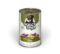DOGGY Dog Paté Lamm Sensitive, 6 x 400 g, Comida húmeda para Perros, sin Cereales, con Aceite de salmón y mejillón de Labios Verdes, pienso Completo Especialmente Bien tolerado, Fabricado en Alemania