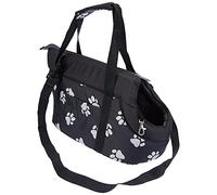 DOGGY hobbydog Tor gwl2 hundetasche Bolsa Gato Funda, tamaño 22 x 20 x 36 cm, Gris con Huellas