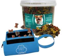 DoggyDish Golosinas de Entrenamiento para Perros + Bolsa de Recompensas/Juguete de Lanzamiento/Dummy Azul SuperSoftmix Cubo 3,5Kg