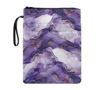 doginthehole Fundas protectoras decorativas de mármol morado para libros de tapa dura, funda protectora de libros de 11.4 x 8.7 pulgadas con cremallera y correa, regalos para amantes de los libros,
