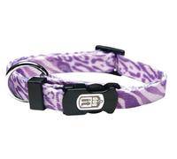 Dogit Style Jungle Fever - Collar de nailon ajustable con broche de plástico, 3/8 x 6 a 10 pulgadas, color morado