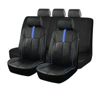 Dogkapm Funda Asiento Coche para La Mayoría Los Accesorios para Automóviles SUV Camiones Automóviles Interiores Portivos Unisex Carreras Universales Cuero Juego(Blue 9 pcs)
