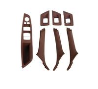 Dogkapm Manijas Interiores Coche Embellecedor Para Puerta 1 Juego 7 Piezas Para BMW Serie 5 F10 F18 523 525 528 LHD RHD Tiradores Interiores Coche(LHD Red)
