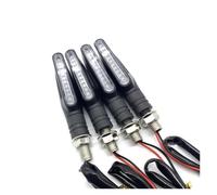 Dogkapm Moto faro delantero LED De Señales Secuenciales Giro Motocicleta | 4 Luces Intermitentes Agua Que Fluyen Indicadores Parada Trasera Señal Giro
