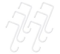 dogmoon Ganchos de vinilo para valla, 6 ganchos para valla, soporte de cesta colgante de acero inoxidable, soportes para interiores y exteriores, luces colgantes, macetas, comedero de pájaros