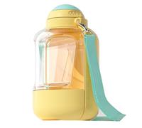 Dogni Di bottiglia D'acqua - 2 In 1 contenitore per cibo per animali Domestici, Tazza da bere da viaggio | Di pallini da Cachorro Compacto, Kit De Alimentación De Viaje, Equipo De Pe